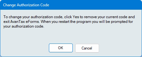 Change Authorization Code