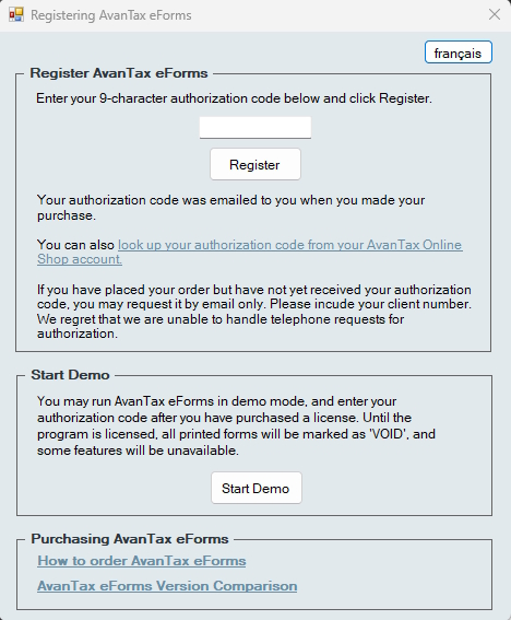 eForms Registration