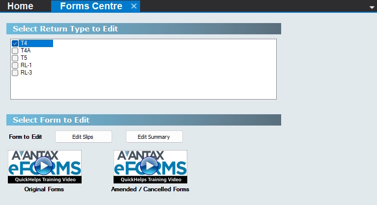 Forms Centre